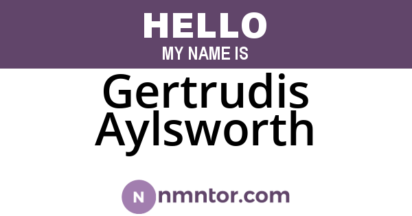 Gertrudis Aylsworth