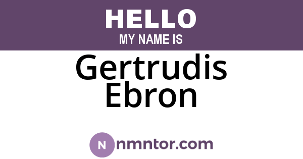 Gertrudis Ebron