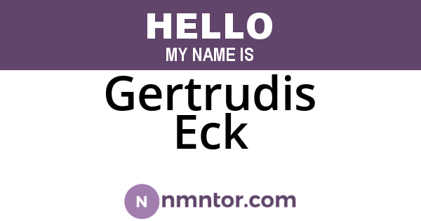 Gertrudis Eck