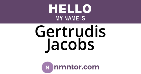 Gertrudis Jacobs