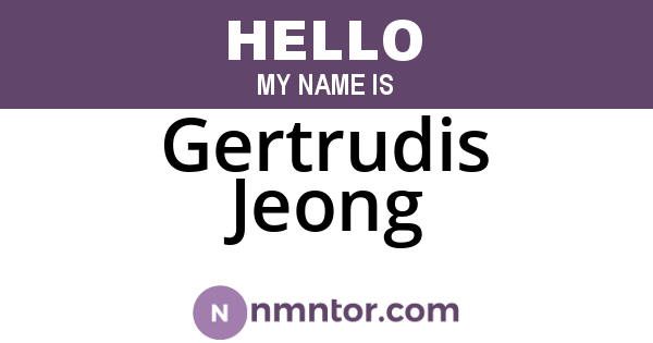 Gertrudis Jeong