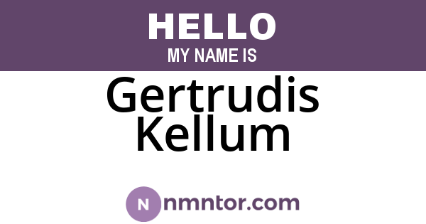 Gertrudis Kellum