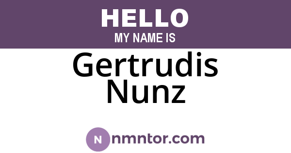 Gertrudis Nunz