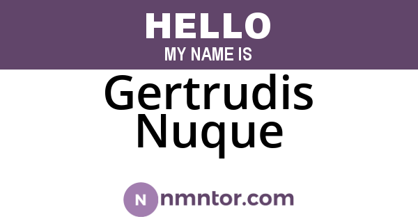 Gertrudis Nuque