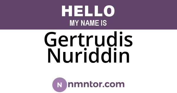 Gertrudis Nuriddin