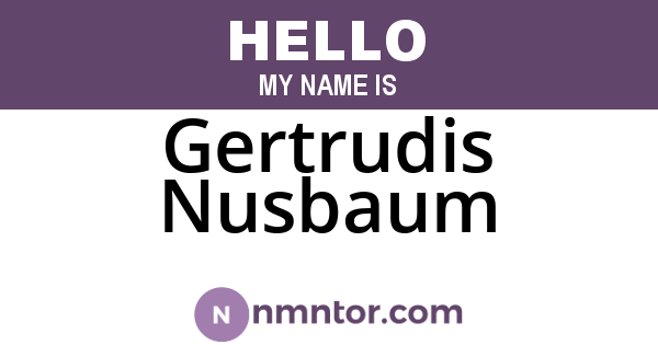 Gertrudis Nusbaum