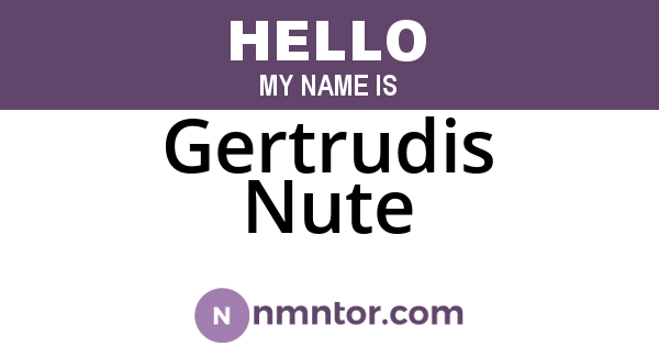 Gertrudis Nute