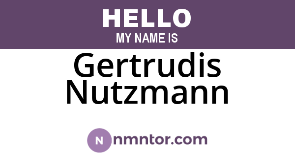 Gertrudis Nutzmann