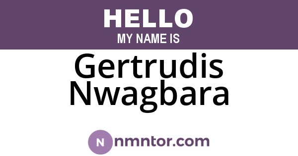 Gertrudis Nwagbara