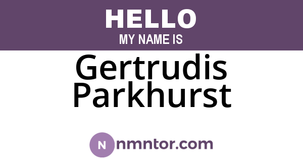 Gertrudis Parkhurst