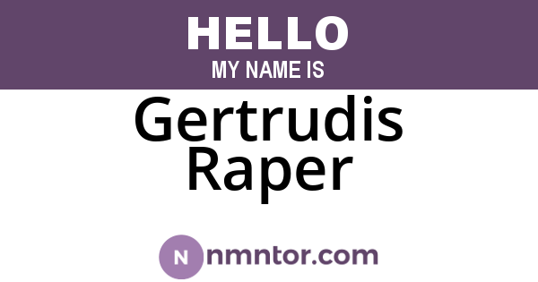 Gertrudis Raper
