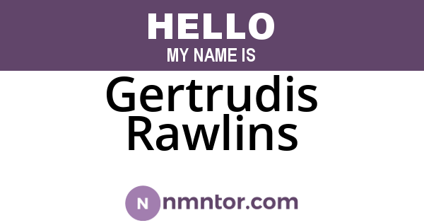 Gertrudis Rawlins