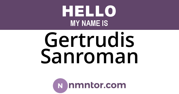 Gertrudis Sanroman