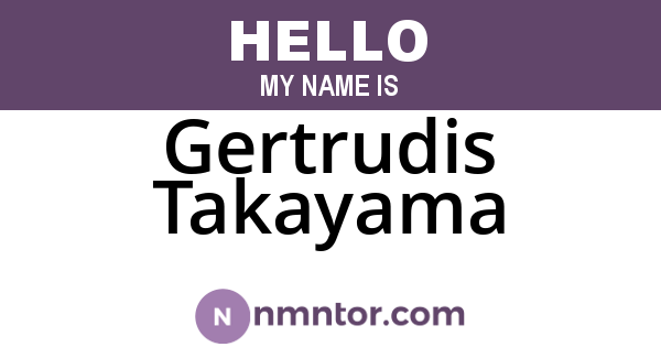 Gertrudis Takayama
