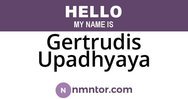 Gertrudis Upadhyaya