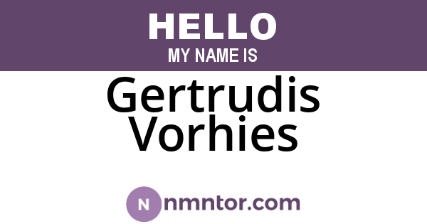 Gertrudis Vorhies