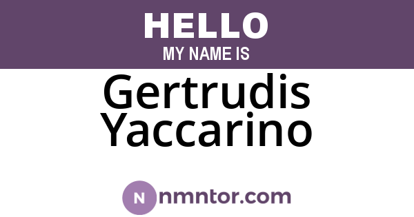 Gertrudis Yaccarino