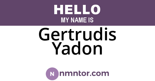 Gertrudis Yadon