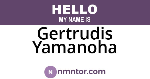 Gertrudis Yamanoha