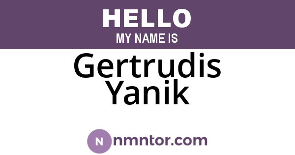 Gertrudis Yanik