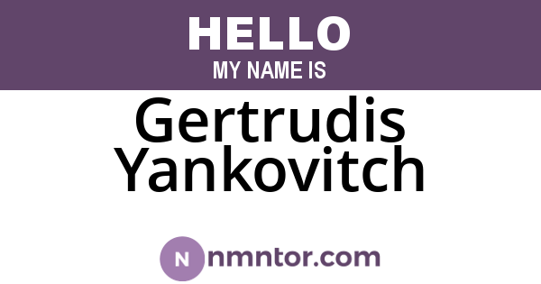 Gertrudis Yankovitch