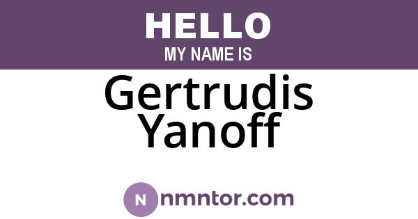 Gertrudis Yanoff