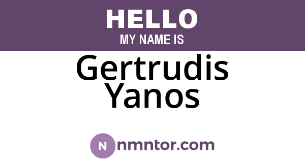 Gertrudis Yanos