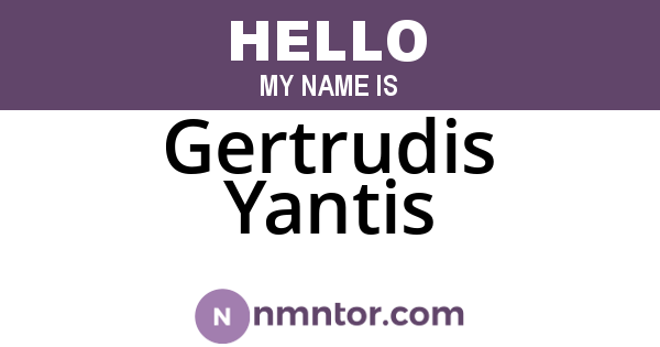 Gertrudis Yantis