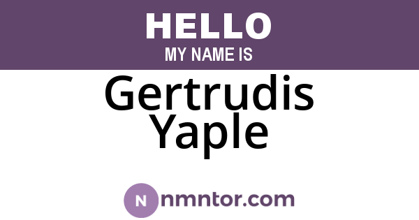 Gertrudis Yaple
