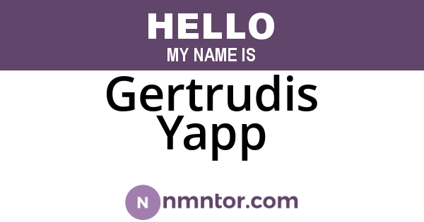 Gertrudis Yapp