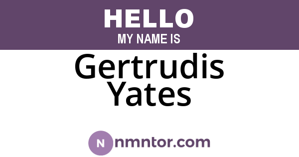 Gertrudis Yates