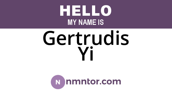 Gertrudis Yi