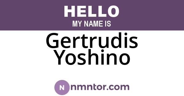 Gertrudis Yoshino