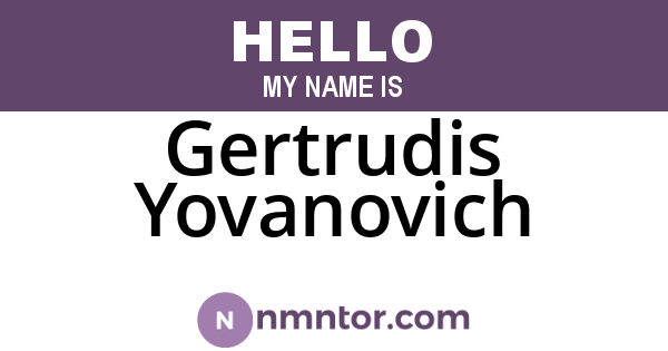 Gertrudis Yovanovich