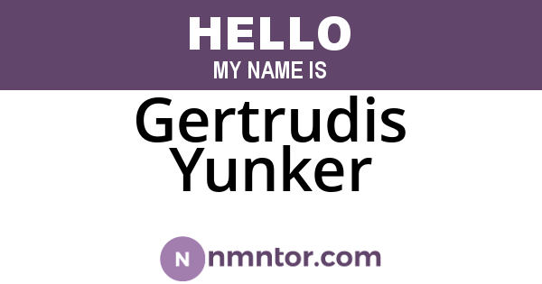 Gertrudis Yunker