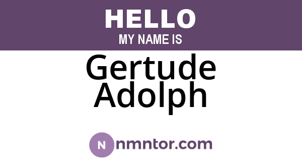 Gertude Adolph
