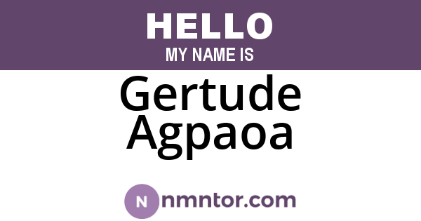 Gertude Agpaoa