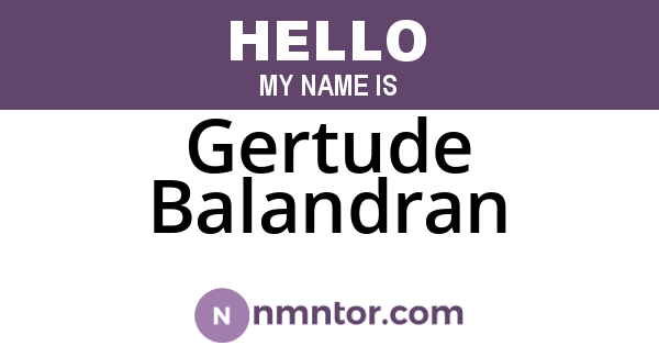 Gertude Balandran