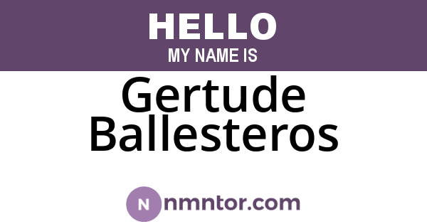 Gertude Ballesteros