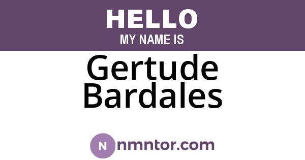 Gertude Bardales