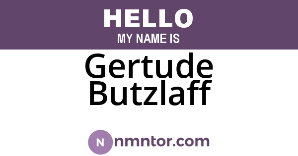 Gertude Butzlaff