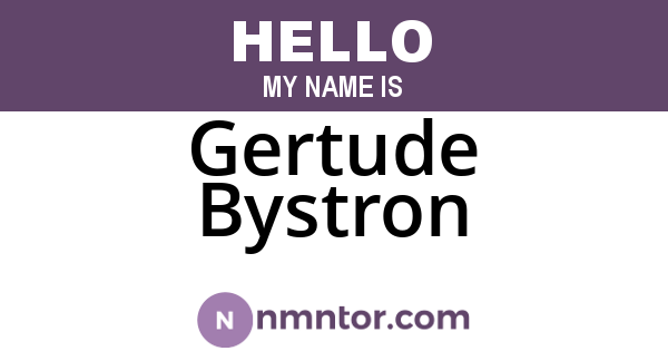 Gertude Bystron