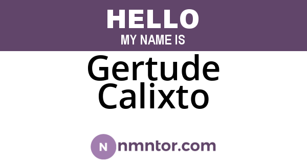 Gertude Calixto