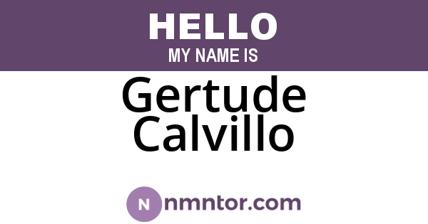 Gertude Calvillo