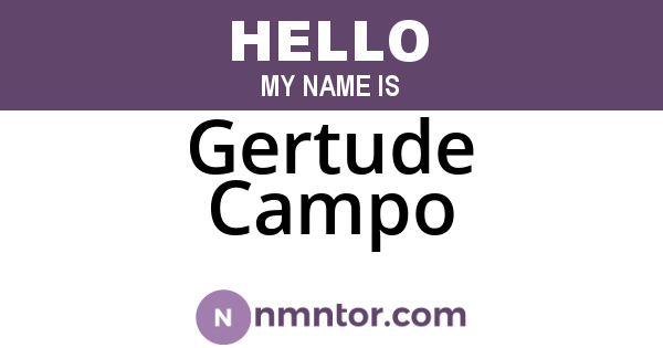 Gertude Campo