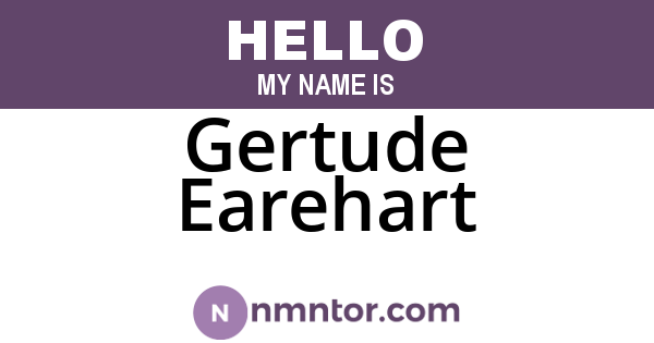 Gertude Earehart