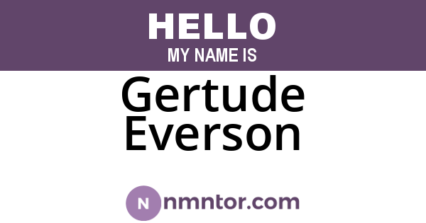 Gertude Everson