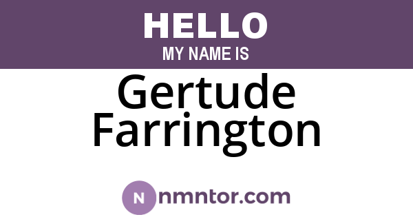 Gertude Farrington
