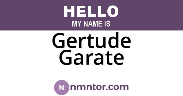 Gertude Garate