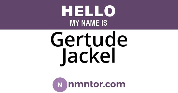 Gertude Jackel